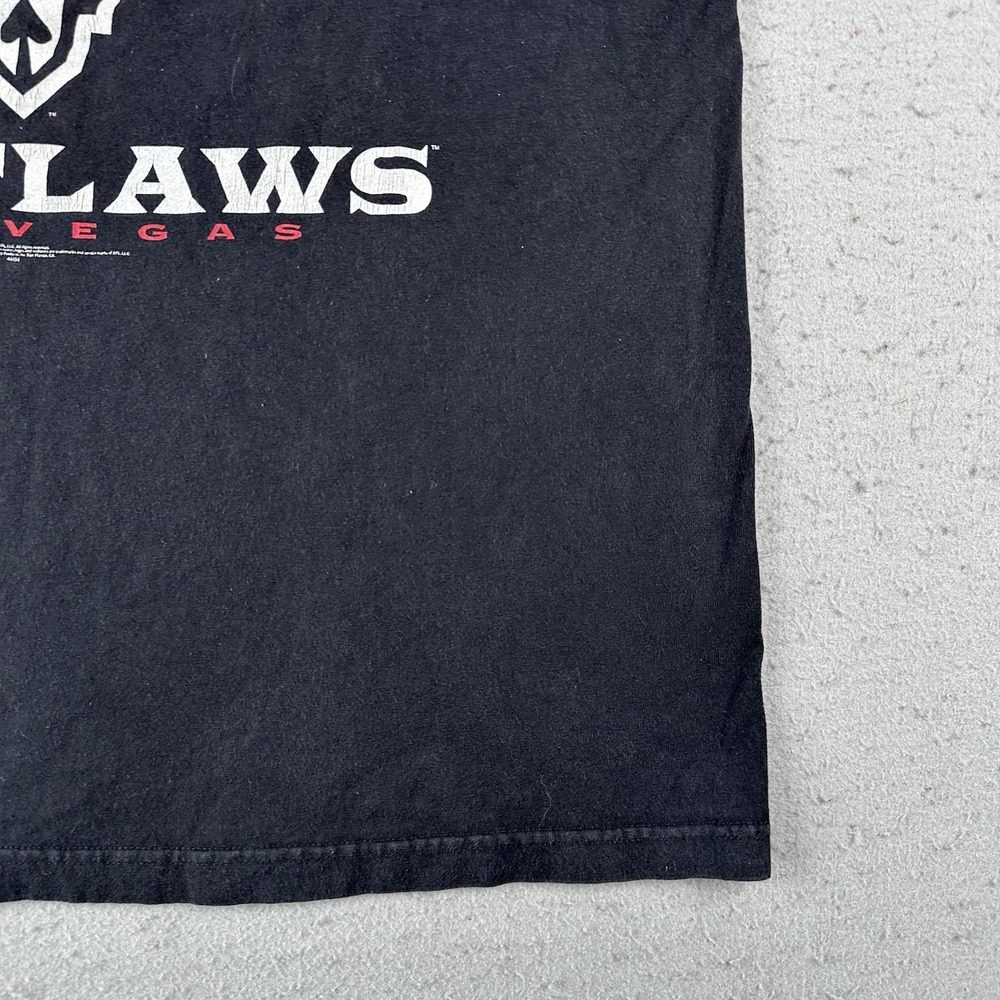 Vtg 2000 Las Vegas Outlaws‎ T Shirt Men's 2XL Black Short Sleeve XFL Football - Picture 2 of 16